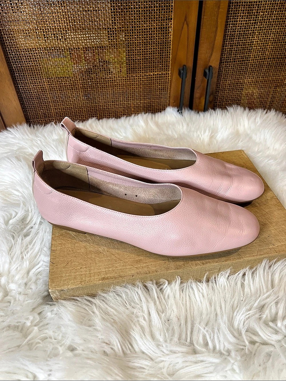 Everlane The Day Glove Pink Leather Flats